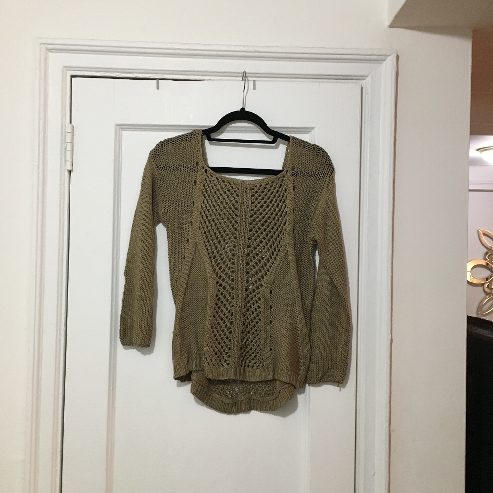 Knitted caramel sweater
